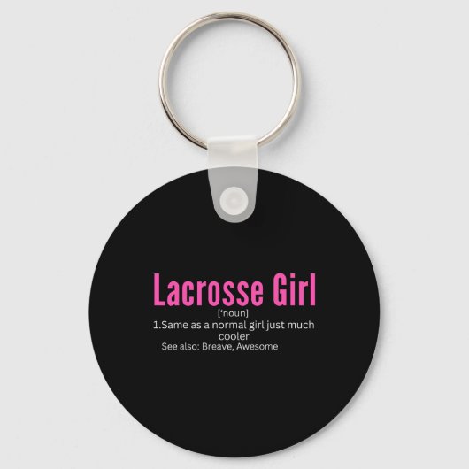 Lacrosse Definitie Vrouw Grappig Lacrosse Meisje Sleutelhanger (Voorkant)
