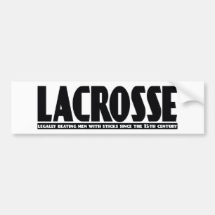 Lacrosse Design Beating Mannen Bumpersticker