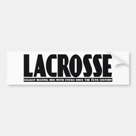 Lacrosse Design Beating Mannen Bumpersticker (Voorkant)
