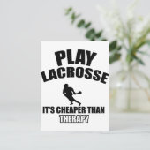 Lacrosse design briefkaart (Staand voorkant)