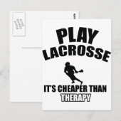 Lacrosse design briefkaart (Voorkant / Achterkant)