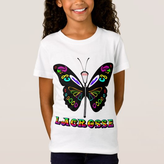 Lacrosse Design Butterfly T-shirt (Voorkant)