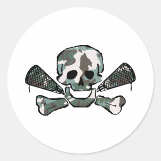 Lacrosse Design CamoSkull Sticker