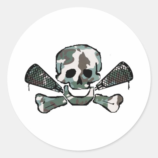Lacrosse Design CamoSkull Sticker (Voorkant)