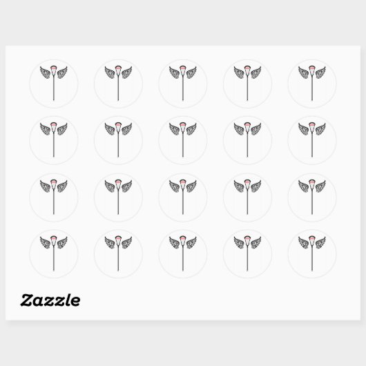 Lacrosse Design CrosseWings Sticker (Vel)