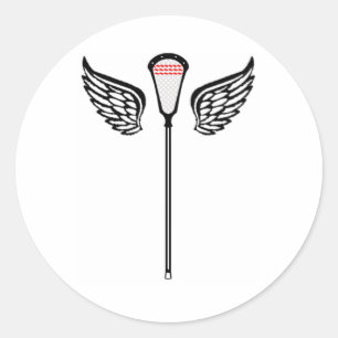 Lacrosse Design CrosseWings Sticker