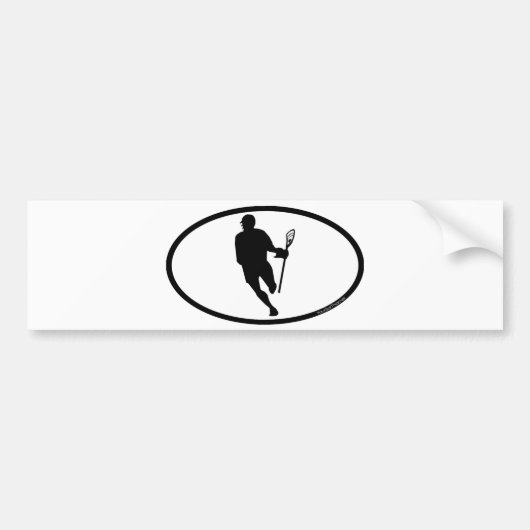 Lacrosse Design IRock Oval Bumpersticker (Voorkant)
