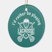Lacrosse Design Keramisch Ornament (Links)