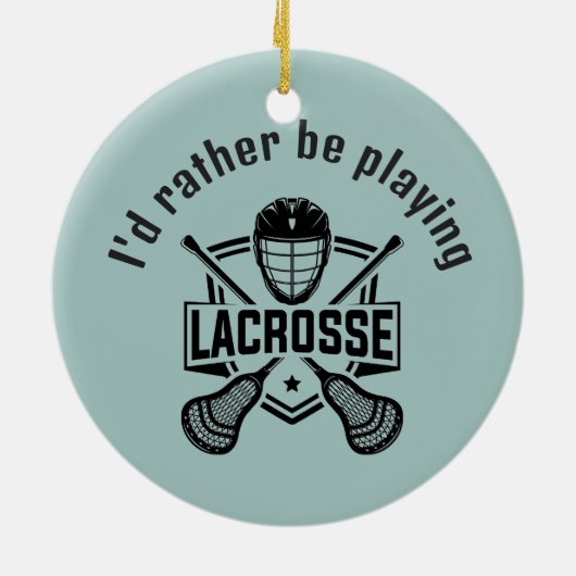 Lacrosse Design Keramisch Ornament (Achterkant)