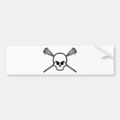 Lacrosse Design LaxOtherSkullWhite Bumpersticker (Voorkant)