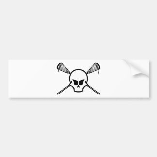 Lacrosse Design LaxOtherSkullWhite Bumpersticker