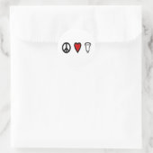 Lacrosse Design PeaceLoveLacrosse Zwart Sticker (Tas)