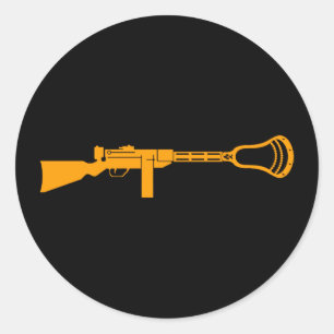Lacrosse Design Pistool Sticker
