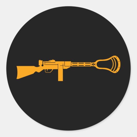 Lacrosse Design Pistool Sticker (Voorkant)