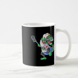 Lacrosse Dinosaur T Rex Met Lacrosse Stick Grappig Koffiemok