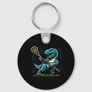 Lacrosse Dinosaur Trendy Sport Retro Grappig Voor  Sleutelhanger