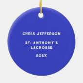 Lacrosse-doelman-cadeau Keramisch Ornament (Achterkant)