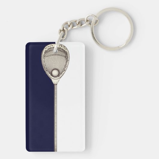 Lacrosse Doelman Cadeaus Sleutelhanger (achterkant)