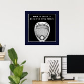 Lacrosse doelman citaat poster (Thuiskantoor)