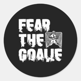 Lacrosse Doelman Funny Lax Speler Stick Lacross Ronde Sticker