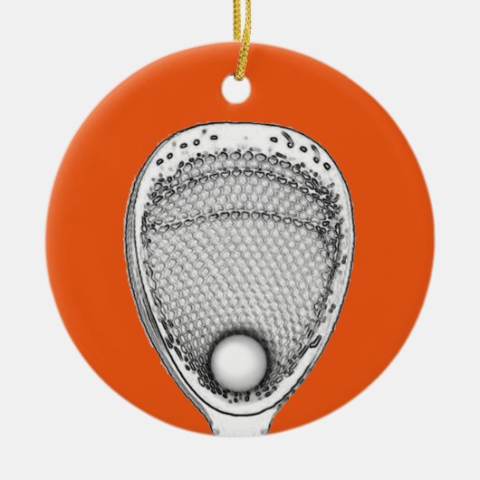 Lacrosse Doelman Keramisch Ornament (Voorkant)