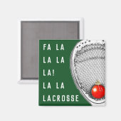 Lacrosse doelman kerstcadeau magneet (Voorkant / Achterkant)