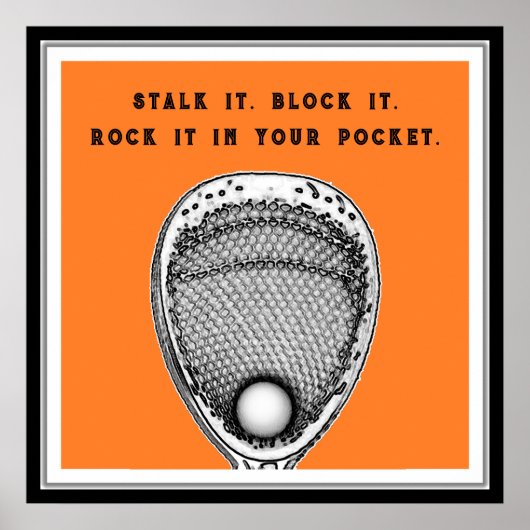 Lacrosse Doelman Poster (Voorkant)