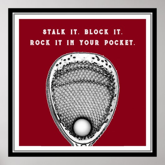 Lacrosse Doelman Poster (Voorkant)