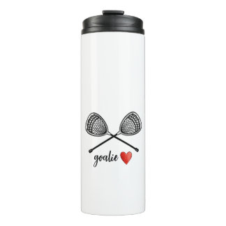 Lacrosse doelman tumbler-gekruiste doelman sticks thermosbeker