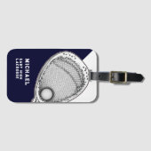 Lacrosse Doelman Uitrusting Bagagelabel (Voorkant (horizontaal))