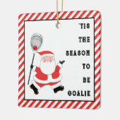 Lacrosse Doelman Vakantie Geschenk Keramische Vers Keramisch Ornament (Links)