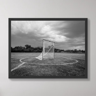 Lacrosse Doelveld Zwart en Wit Poster
