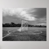 Lacrosse Doelveld Zwart en Wit Poster (Voorkant)