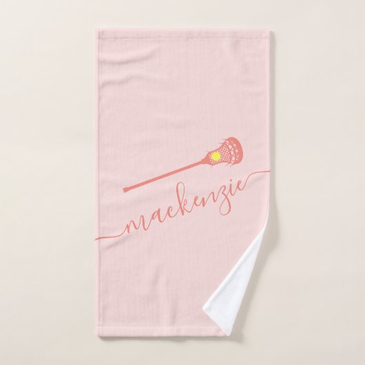 Lacrosse Douane Naam Roze Sport Handdoek (Handdoek)