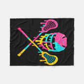 Lacrosse Drip Lax Helm Ice Cream Sticks Fleece Deken (Voorkant (Horizontaal))