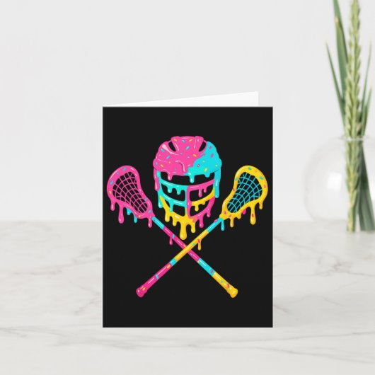 Lacrosse Drip Lax Helm Ice Cream Sticks Kaart (Voorkant)