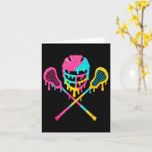 Lacrosse Drip Lax Helm Ice Cream Sticks Kaart (Gele Bloem)