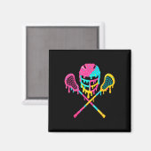 Lacrosse Drip Lax Helm Ice Cream Sticks Magneet (Voorkant / Achterkant)