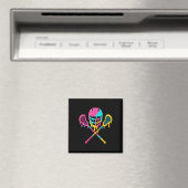 Lacrosse Drip Lax Helm Ice Cream Sticks Magneet (Insitu (Vaatwasser))