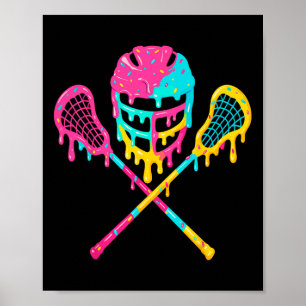 Lacrosse Drip Lax Helm Ice Cream Sticks Poster