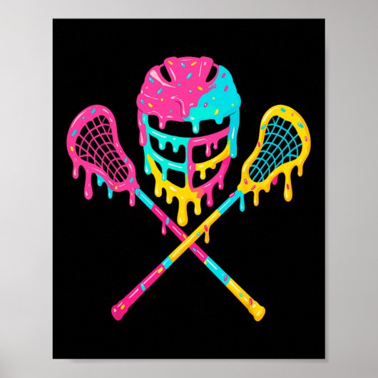 Lacrosse Drip Lax Helm Ice Cream Sticks Poster (Voorkant)
