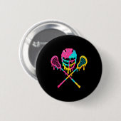 Lacrosse Drip Lax Helm Ice Cream Sticks Ronde Button 5,7 Cm (Voorkant /achterkant)