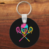Lacrosse Drip Lax Helm Ice Cream Sticks Sleutelhanger (Voorkant)
