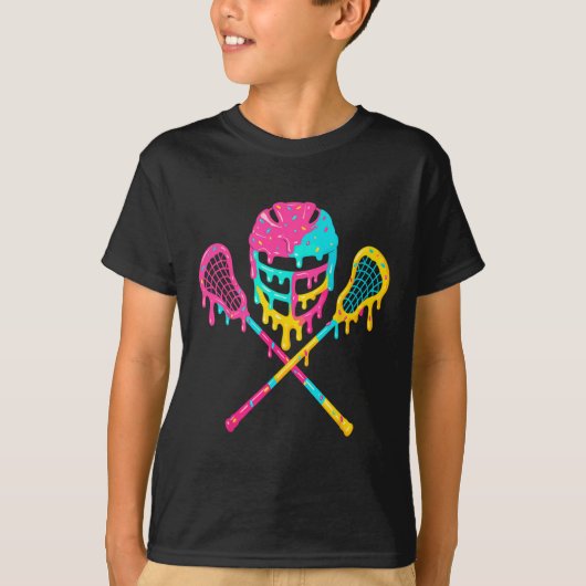 Lacrosse Drip Lax Helm Ice Cream Sticks T-shirt (Voorkant)