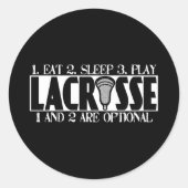 Lacrosse een slaap Sticker (Voorkant)