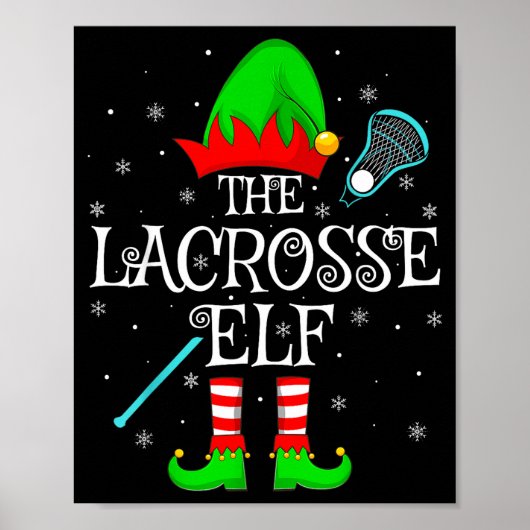 Lacrosse Elf Christmas Family Elf Squad Srts Playe Poster (Voorkant)