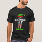 Lacrosse Elf Familie Matching Groep Grappig Kerstf T-shirt (Voorkant)