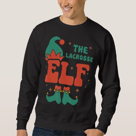 Lacrosse Elf Familie Matching Kerstmis Ps Grappig Trui (Voorkant)