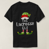 Lacrosse Elf Group Kerstmis Funny Pajama Partij T-shirt (Design voorkant)