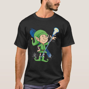 Lacrosse Elf Kerst Cool Lax Sport X-Mas Pyjama T-shirt